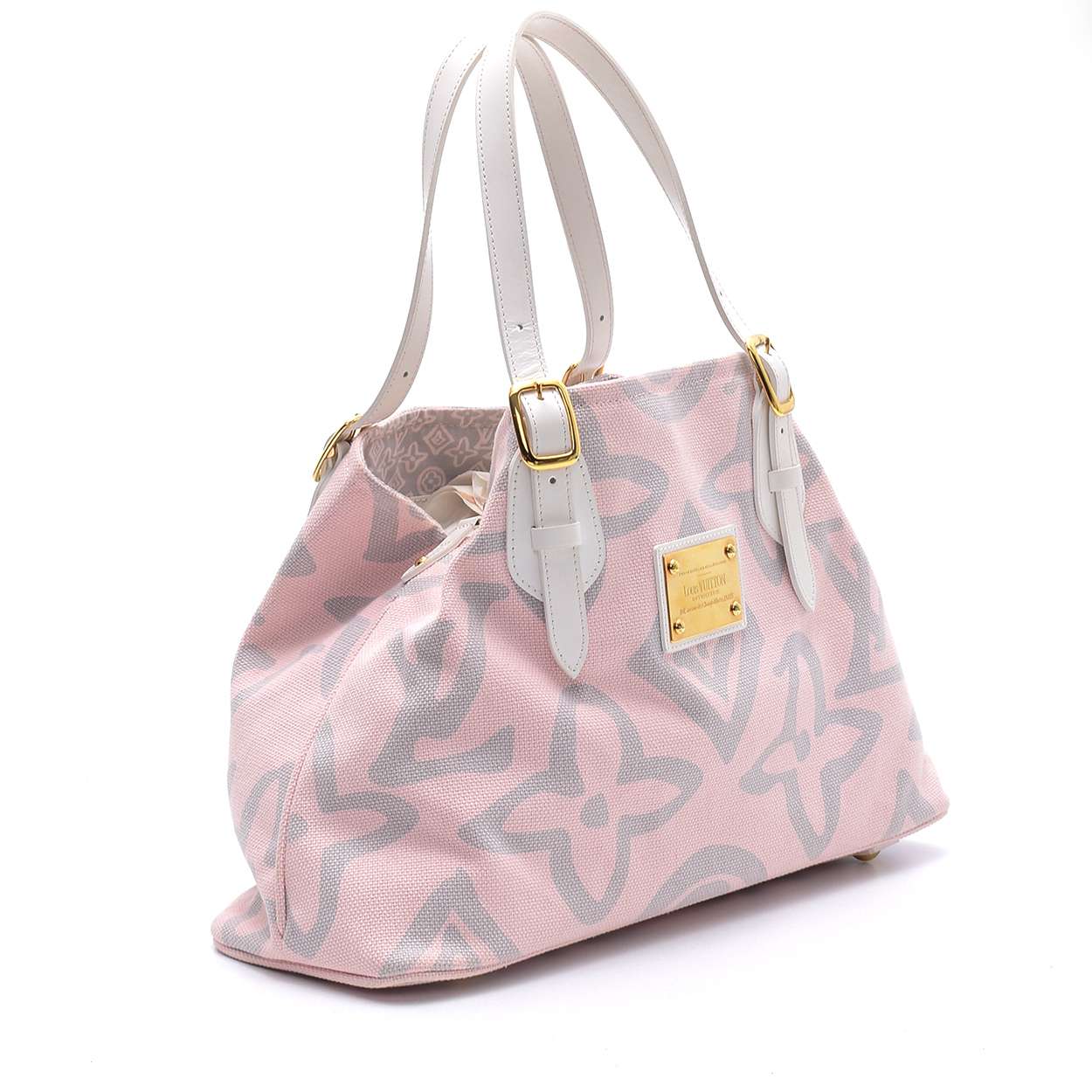 Louis Vuitton -  Soft Pink Canvas Limited Edition Tahitienne Cabas PM Bag 